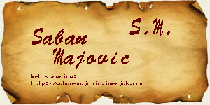 Šaban Majović vizit kartica